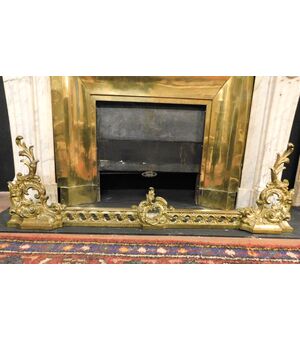 al185 - ashtray in gilded brass, epoch &#39;800, cm l 125 xh 40     