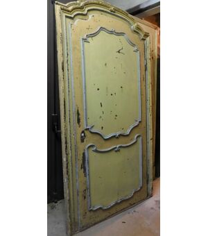 ptl419 una porta barocca con telaio, in noce, misura h cm 235 x 125 