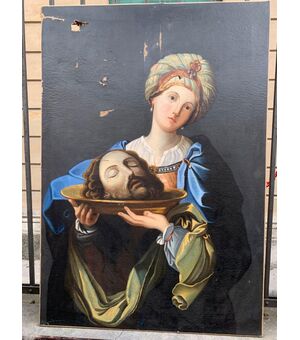 Dipinto olio su tela del XIX secolo di cm 110 x90 raffigurante Salome’ 