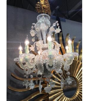 8 flames Murano glass rezzonico chandelier     