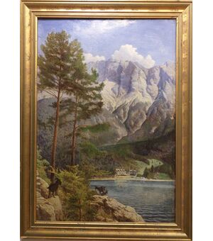 Paesaggio con capre