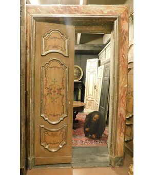 ptl292 lacquered door with frame and imitation marble upholstery, max size 180 x 266 cm     
