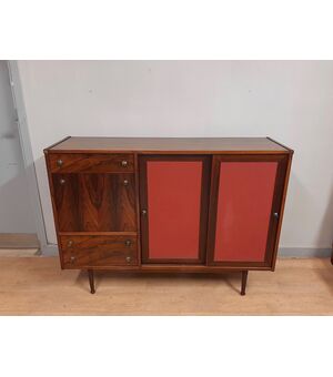 CREDENZA HIGHBOARD ANNI '60 DESIGN NORDICO SCANDINAVO IN PALISSANDRO