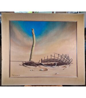 Taricco Michele (1927-2022). “Spiaggia con cesta rotta”.
