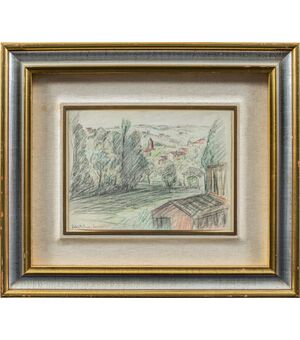 Pio Semeghini (Quistello 1878 - Verona 1964) - Falzè di Piave.