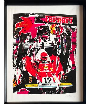 Ferrari - Mimmo Rotella (1918-2006)