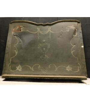 pan262 - fireplace in painted canvas, eighteenth century, measuring cm l 127 xh 97     