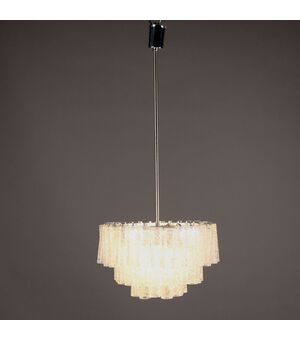 Lampada a Soffitto con Pendenti in Vetro