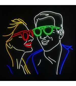 "Meet" / Intesa - opera luminosa a neon