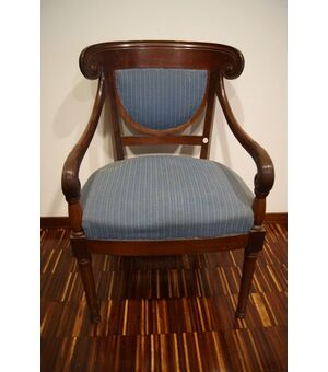 Antica poltrona da scrivania francese del 1800 stile Direttorio