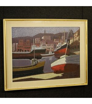Quadro italiano marina firmata del XX secolo