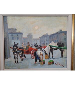 Gino Paolo Gori, "Controluce", olio su tela