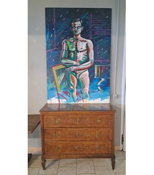 Ritratto maschile, grande dipinto a olio 