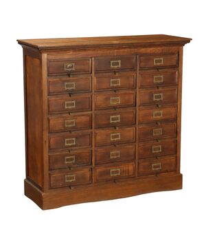 Mobile Schedario in Rovere Italia Inizio XX Secolo