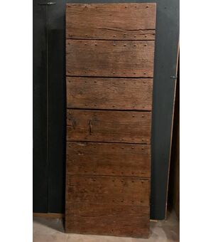 ptcr445 - rustic door in walnut, 19th century, measuring cm 78 xh 212     