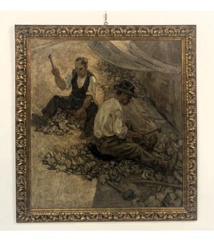 Vittorio Nomellini (Genova 1901 - Firenze 1965) "Operai"