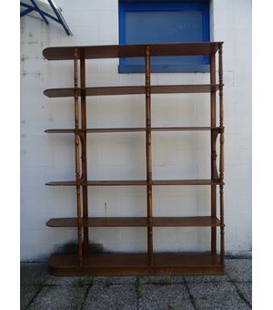 Libreria/etager in rovere Napoleone III fine 1800 Piemonte