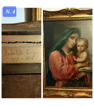 DIPINTO "MADONNA COL BAMBINO" LUIGI SABATELLI 
