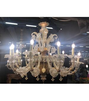 Murano glass chandelier 10 flames     