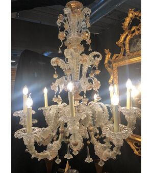 Murano glass chandelier 12 flames     