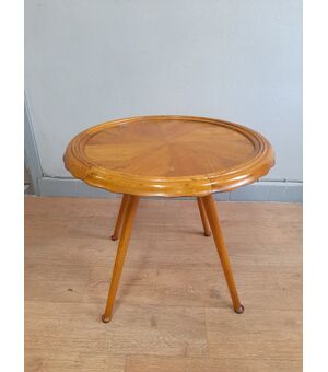 TAVOLINO BASSO DA SALOTTO IN STILE PAOLO BUFFA IN CILIEGIO ORIGINALE ANNI 50