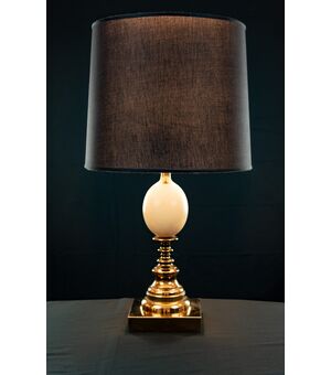 Lamp with ostrich egg     