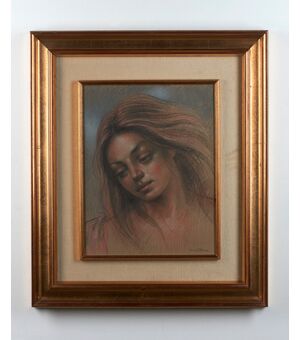 Dino Decca (Pralboino 1935 – Brescia 2005)  Ritratto di giovane,  1976