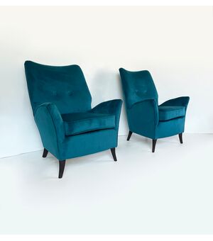 Coppia di poltrone attr. Gio Ponti per ISA Bergamo - 1950