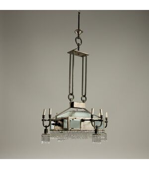 Lampadario Liberty Italia Inizio XX Secolo