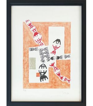 “Opale 7” - Litografia Giuseppe Capogrossi (1900-1972)