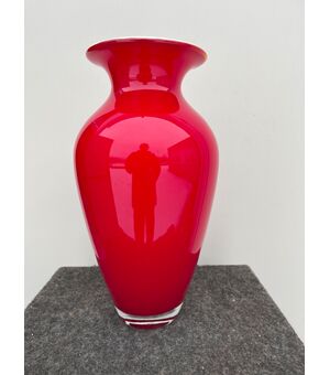 Vase in blown and coated glass.Signed by Carlo Nason, Murano.     