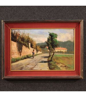 Dipinto italiano paesaggio firmato C. Filippelli