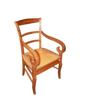 Poltrona Francese stile Provenzale del 1800 in Legno di Noce