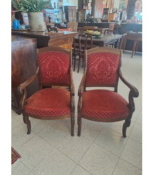 Coppia poltrone Impero