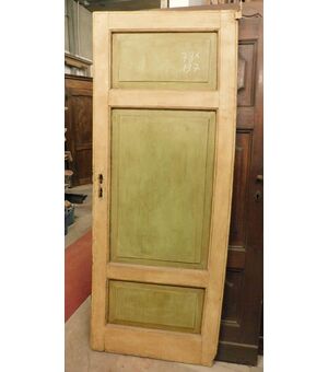 pte120 - simple lacquered door, 19th century, to be restored, cm l 78 xh 197     