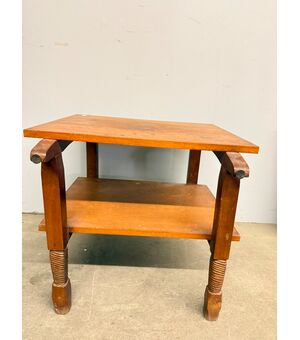 Antico tavolinetto art decò 1940 da caffè, 51x59x55cm