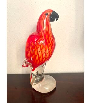Submerged glass parrot. A.Ve.M Murano manufacture.     