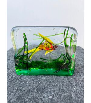 Submerged glass aquarium. Alfredo Barbini, Murano.     