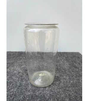 Lightweight blown glass pharmacy jar, Modena or Venice.     