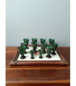 Set di bicchieri in vetro soffiato