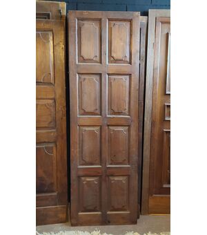 pti690 - double-sided walnut door, from the center, 18th century, size cm l 67 xh 208 x th. 3     