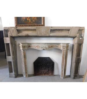 chp153 stone fireplace mis. h 170 x 250cm. width.
