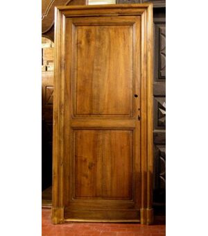 pti454 a door with frame in walnut, mis. max 98x215 cm