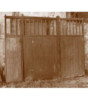 ptn187 cancello in legno da scuderia, mis. cm 294 x h 224