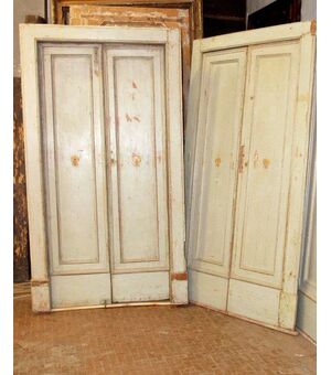 pts462 three double doors with frame, mis. 124 x 220