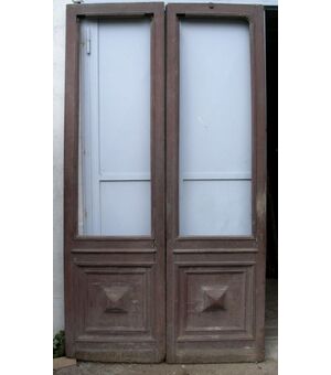neg013 door to shop in walnut mis. h 295 x 152 cm width.
