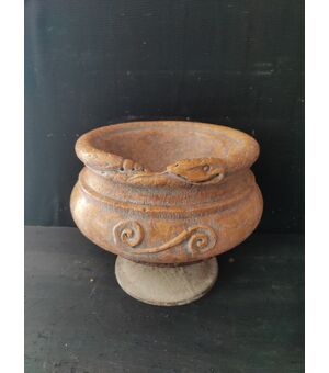 Particolare acquasantiera in marmo rosso Verona - Diametro 24 cm - Venezia