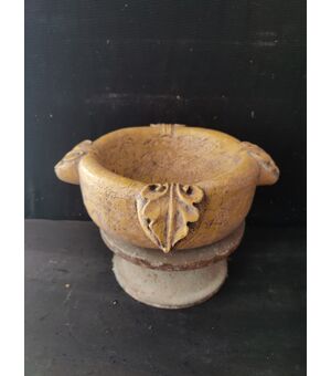 Elegante acquasantiera in marmo giallo - 37 x 37 cm - Venezia