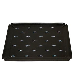 Antico vassoio nero e madreperla - O/1048 -