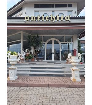 Coppia di vasi ghisa con piedistallo stile Liberty